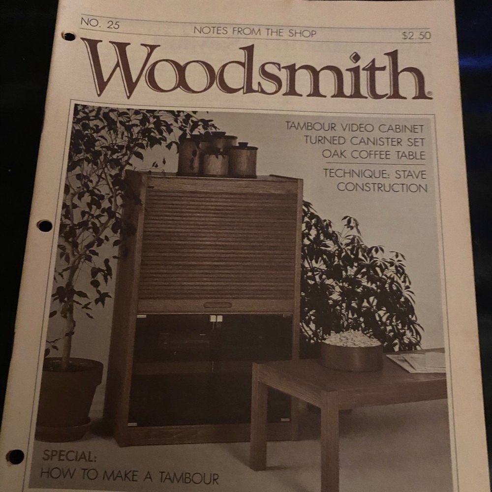 🎉5/$10🎉 Woodsmith magazine number 25 January / February 1983 oak coffee table